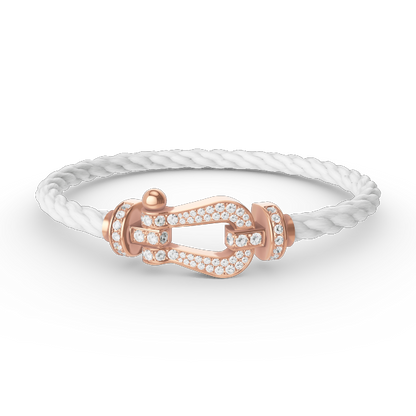 ¡®AuraJewelry¡¯FORCE LARGE HORSESHOE FULL DIAMOND BRACELET ROSE GOLD