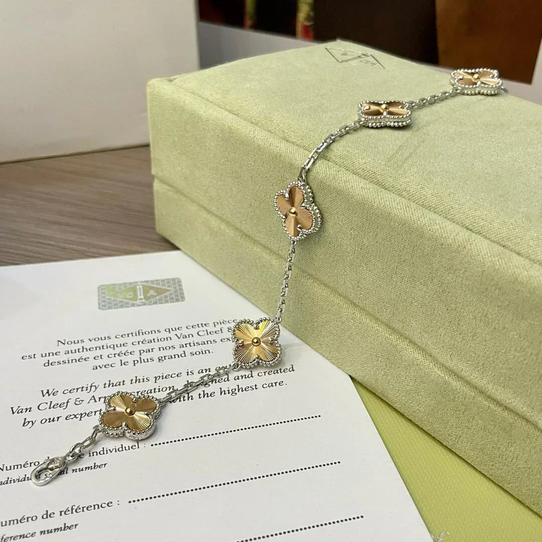 [AuraJewelry]New  CLOVER 5 MOTIF LASER BRACELET COLLECTION