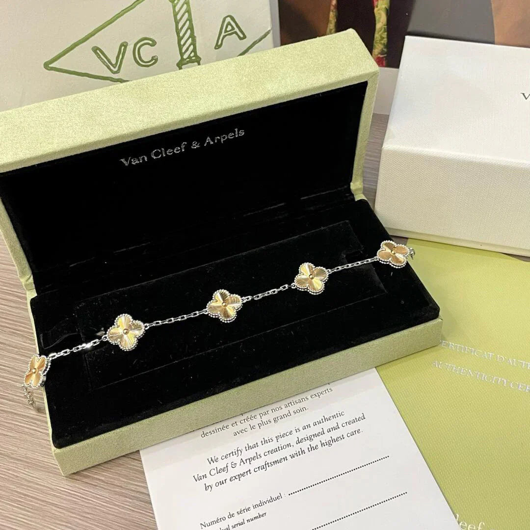 [AuraJewelry]New  CLOVER 5 MOTIF LASER BRACELET COLLECTION