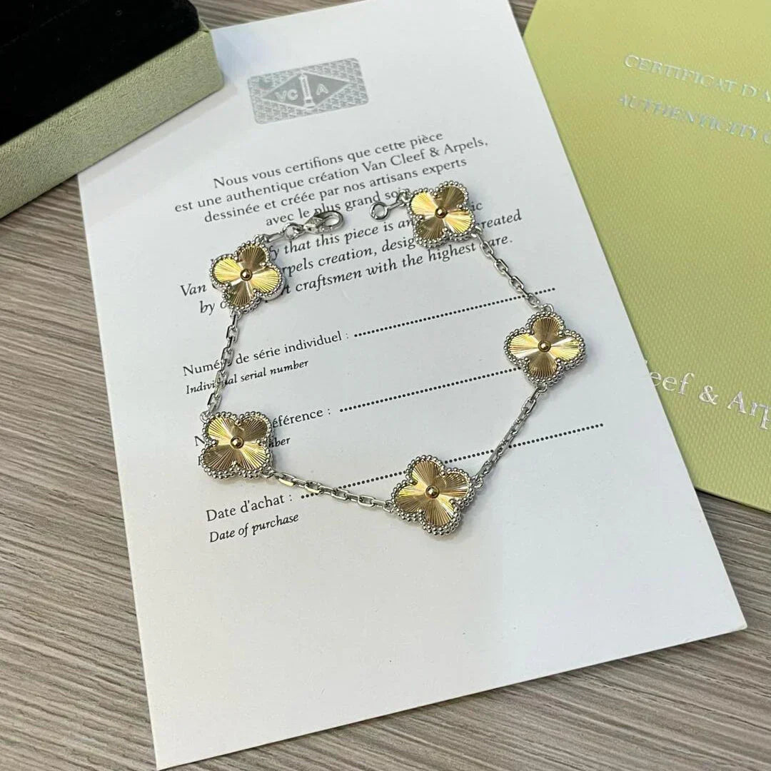 [AuraJewelry]New  CLOVER 5 MOTIF LASER BRACELET COLLECTION