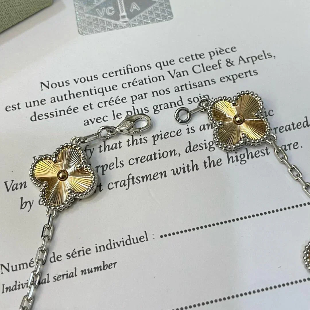 [AuraJewelry]New  CLOVER 5 MOTIF LASER BRACELET COLLECTION