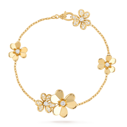 ¡®AuraJewelry¡¯FRIVOLE GOLD 5 FLOWERS BRACELET