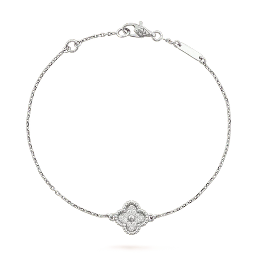 ¡®AuraJewelry¡¯CLOVER  SINGLE FLOWER BRACELET SILVER