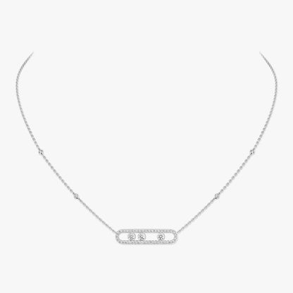 [AuraJewelry] Move Pave_ Rose Gold Diamond Necklace