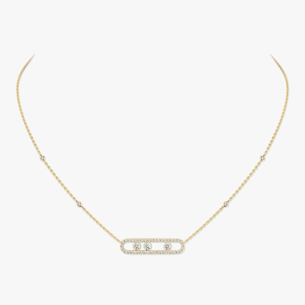 [AuraJewelry] Move Pave_ Rose Gold Diamond Necklace