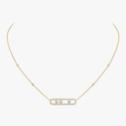 [AuraJewelry] Move Pave_ Rose Gold Diamond Necklace