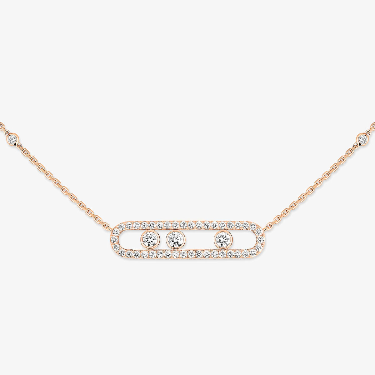 [AuraJewelry] Move Pave_ Rose Gold Diamond Necklace