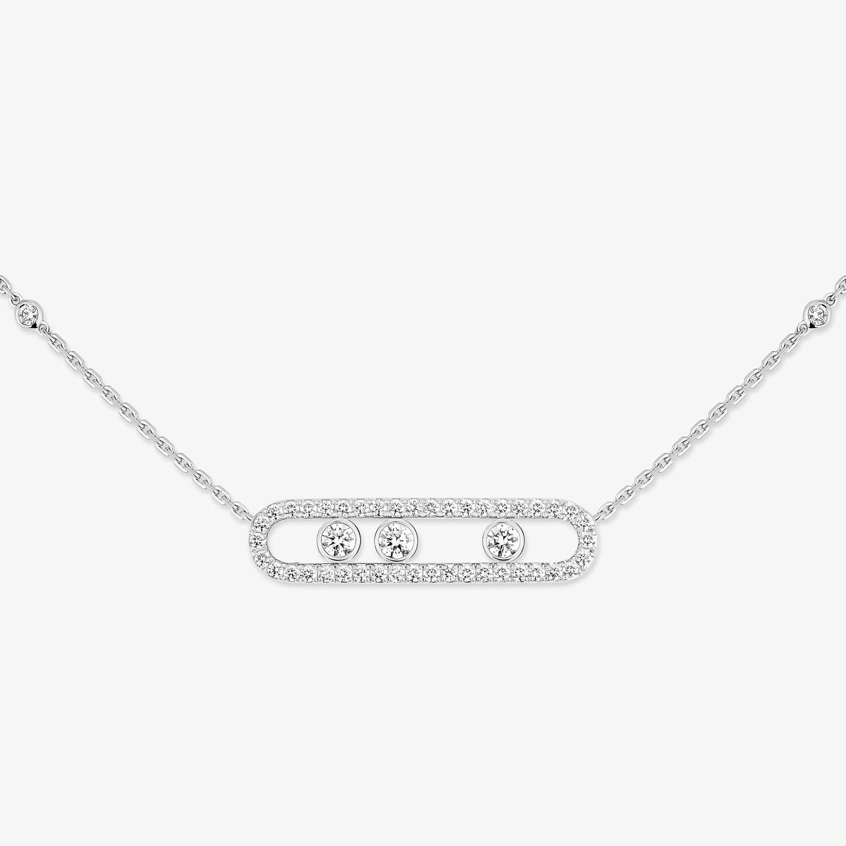 [AuraJewelry] Move Pave_ Rose Gold Diamond Necklace