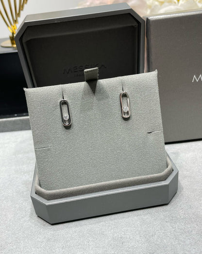 [AuraJewelry]MOVE UNO SMALL 1 DIAMOND EARRINGS