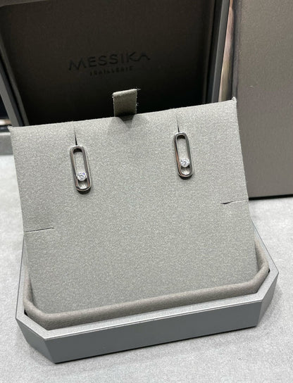 [AuraJewelry]MOVE UNO SMALL 1 DIAMOND EARRINGS