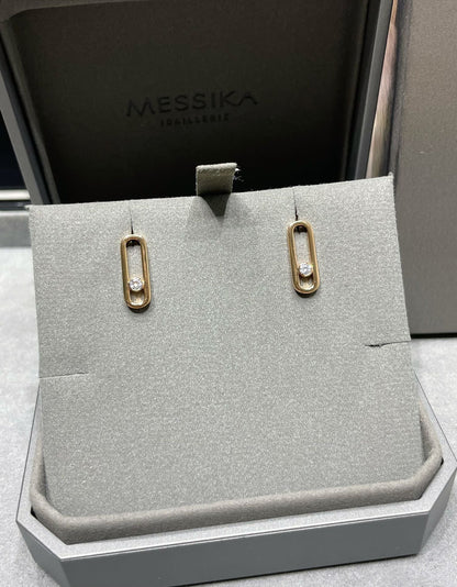 [AuraJewelry]MOVE UNO SMALL 1 DIAMOND EARRINGS