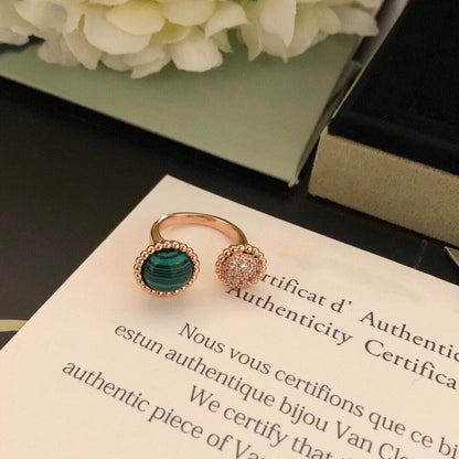 ¡®AuraJewelry¡¯PERLEE COULEURS DIAMOND ROSE GOLD BETWEEN THE FINGER RING