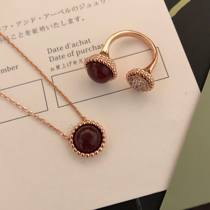 ¡®AuraJewelry¡¯PERLEE COULEURS DIAMOND ROSE GOLD BETWEEN THE FINGER RING