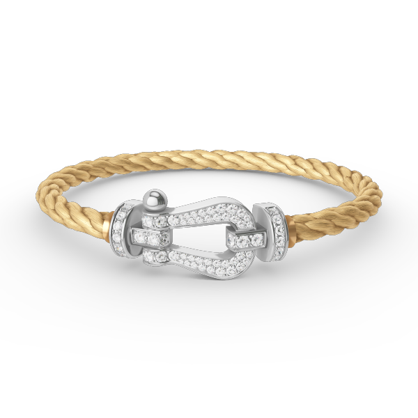 ¡®AuraJewelry¡¯FORCE LARGE HORSESHOE FULL DIAMOND BRACELET SILVER
