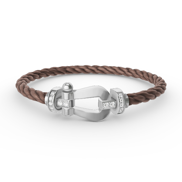 ¡®AuraJewelry¡¯FORCE LARGE HORSESHOE HALF DIAMOND BRACELET SILVER