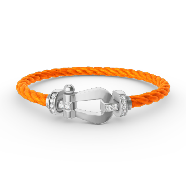 ¡®AuraJewelry¡¯FORCE LARGE HORSESHOE HALF DIAMOND BRACELET SILVER