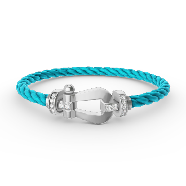 ¡®AuraJewelry¡¯FORCE LARGE HORSESHOE HALF DIAMOND BRACELET SILVER