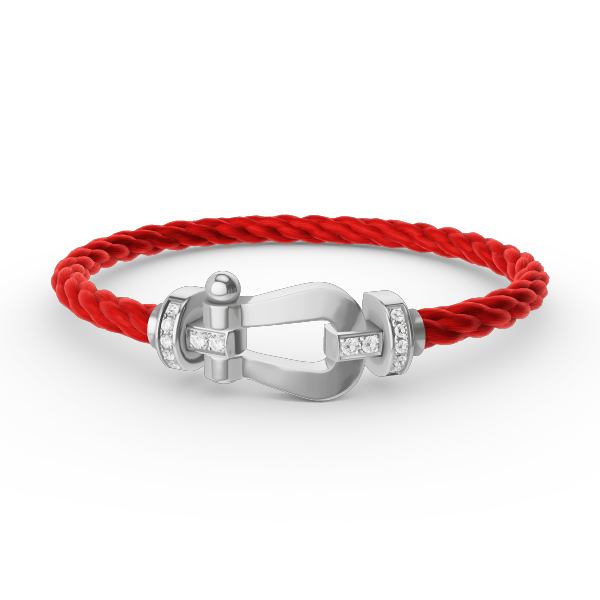 ¡®AuraJewelry¡¯FORCE LARGE HORSESHOE HALF DIAMOND BRACELET SILVER