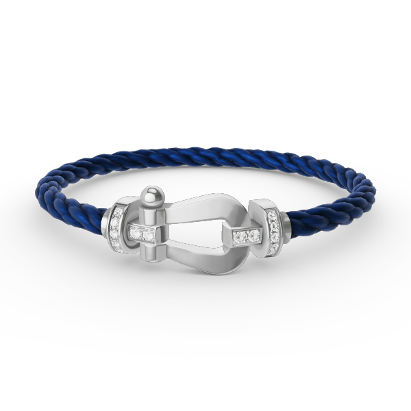 ¡®AuraJewelry¡¯FORCE LARGE HORSESHOE HALF DIAMOND BRACELET SILVER