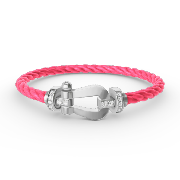 ¡®AuraJewelry¡¯FORCE LARGE HORSESHOE HALF DIAMOND BRACELET SILVER