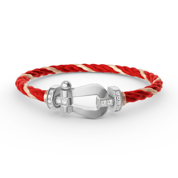¡®AuraJewelry¡¯FORCE LARGE HORSESHOE HALF DIAMOND BRACELET SILVER