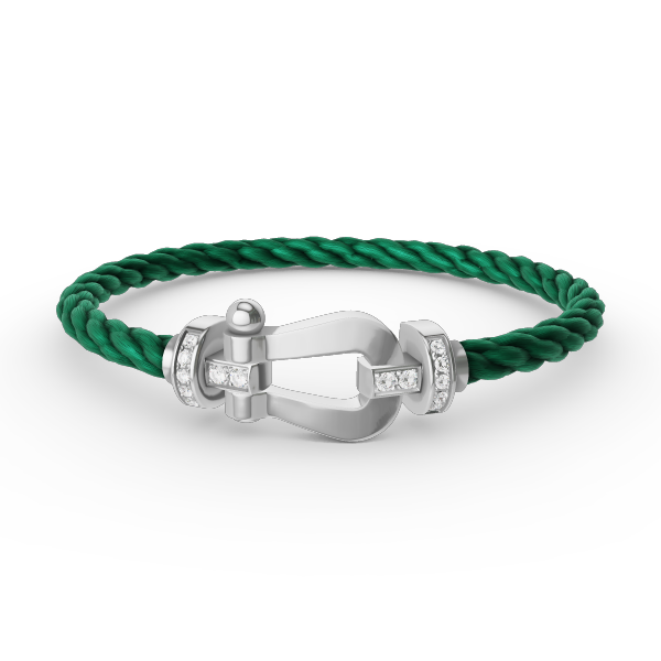 ¡®AuraJewelry¡¯FORCE LARGE HORSESHOE HALF DIAMOND BRACELET SILVER