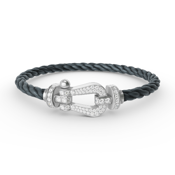¡®AuraJewelry¡¯FORCE LARGE HORSESHOE FULL DIAMOND BRACELET SILVER