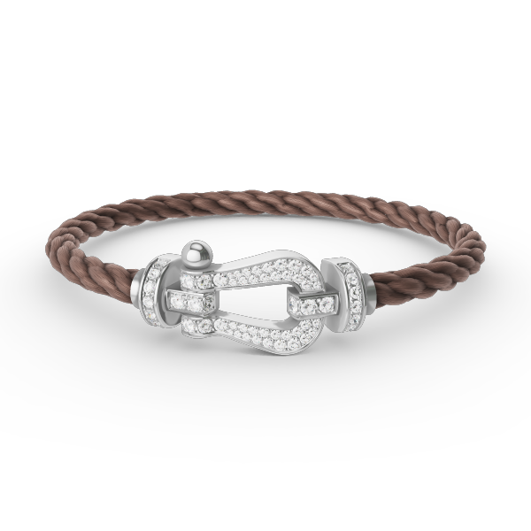 ¡®AuraJewelry¡¯FORCE LARGE HORSESHOE FULL DIAMOND BRACELET SILVER