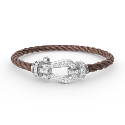 ¡®AuraJewelry¡¯FORCE LARGE HORSESHOE FULL DIAMOND BRACELET SILVER