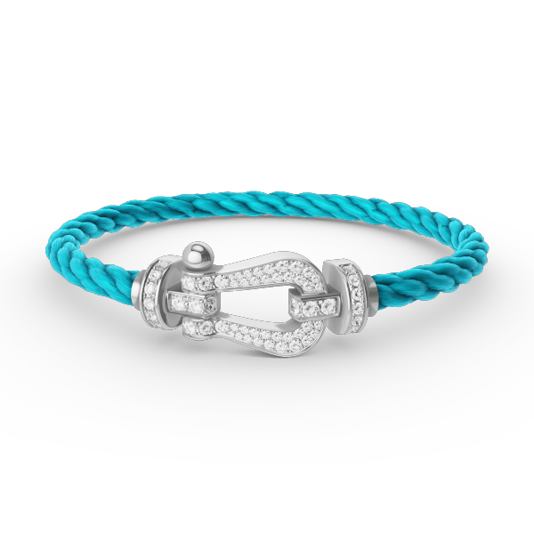 ¡®AuraJewelry¡¯FORCE LARGE HORSESHOE FULL DIAMOND BRACELET SILVER