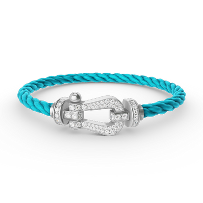 ¡®AuraJewelry¡¯FORCE LARGE HORSESHOE FULL DIAMOND BRACELET SILVER