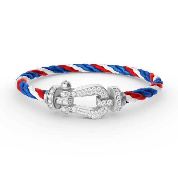 ¡®AuraJewelry¡¯FORCE LARGE HORSESHOE FULL DIAMOND BRACELET SILVER