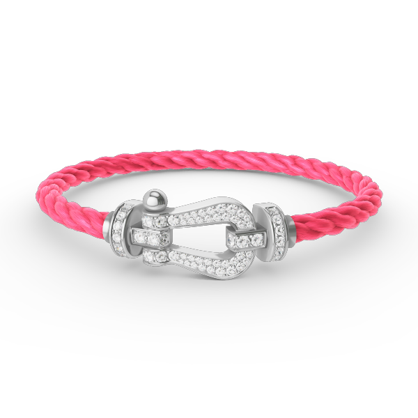 ¡®AuraJewelry¡¯FORCE LARGE HORSESHOE FULL DIAMOND BRACELET SILVER