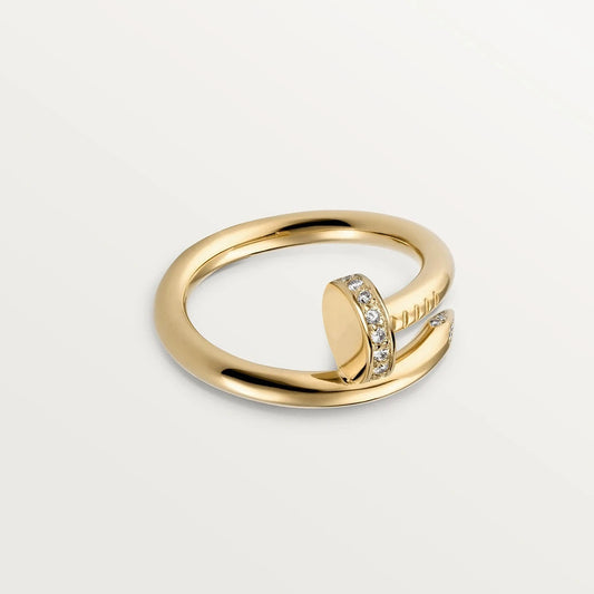 [AuraJewelry]Size 7 ring with real gold and diamonds