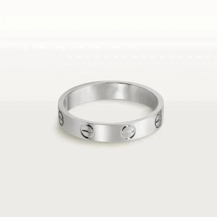 ¡®AuraJewelry¡¯LOVE RING 4MM 1 DIAMOND SILVER