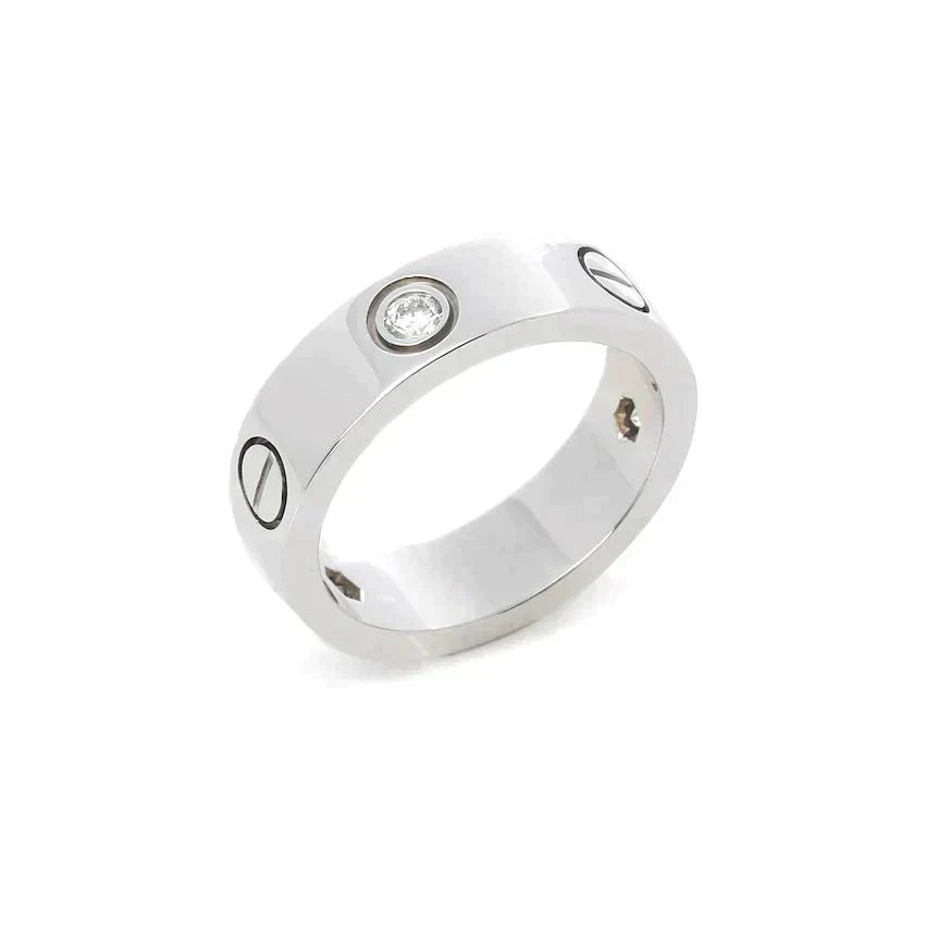 ¡®AuraJewelry¡¯LOVE RING 5.5MM 3 DIAMONDS SILVER