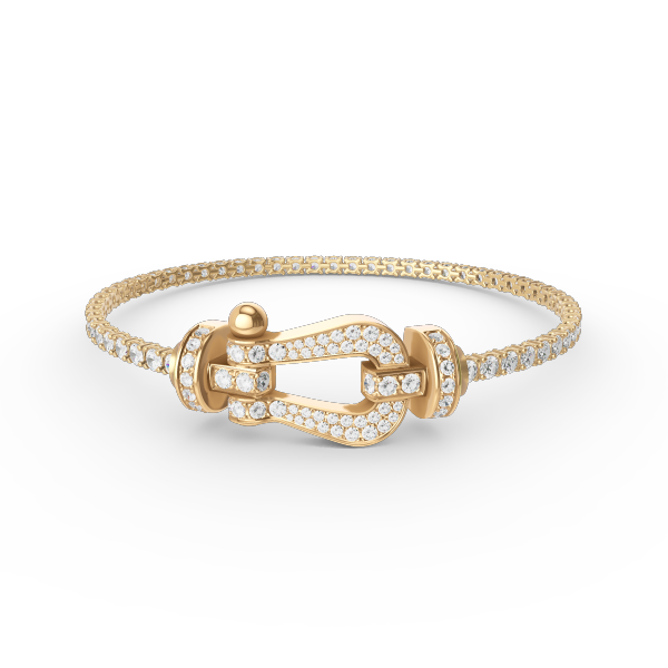 ¡®AuraJewelry¡¯FORCE  LARGE HORSESHOE FULL DIAMOND TENNIS BRACELET