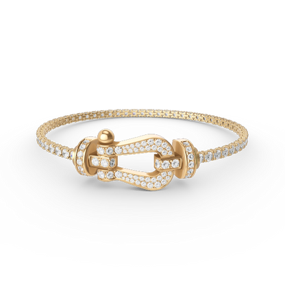¡®AuraJewelry¡¯FORCE  LARGE HORSESHOE FULL DIAMOND TENNIS BRACELET